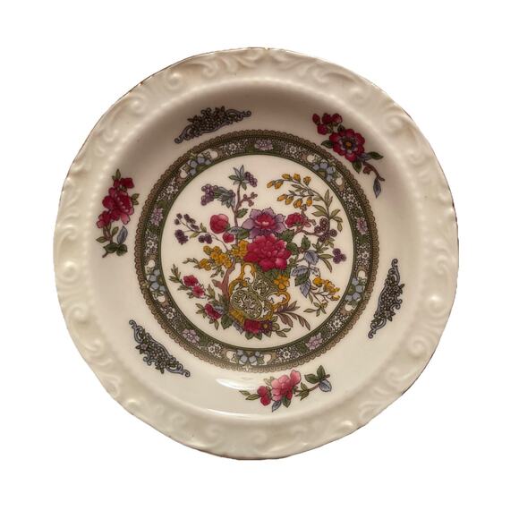 Paragon Pin-Dishes TREE of KASHMIR 4.75" diameter gilt edge Vtg Eng. Replacement - Picture 3 of 6